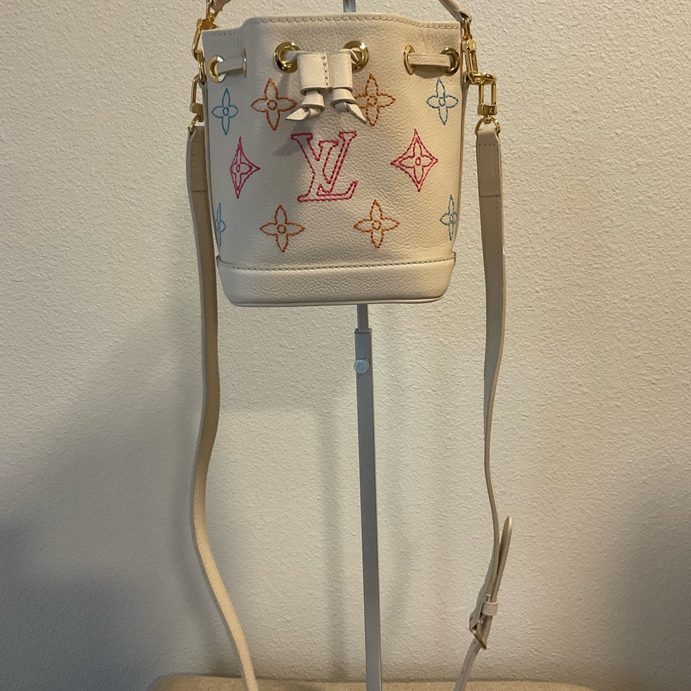 Louis Vuitton Cream Mini Bag with Multicolor Accents